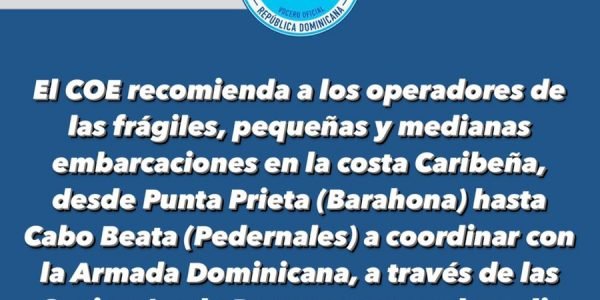 COE alerta sobre olas anormales desde Barahona hasta Pedernales