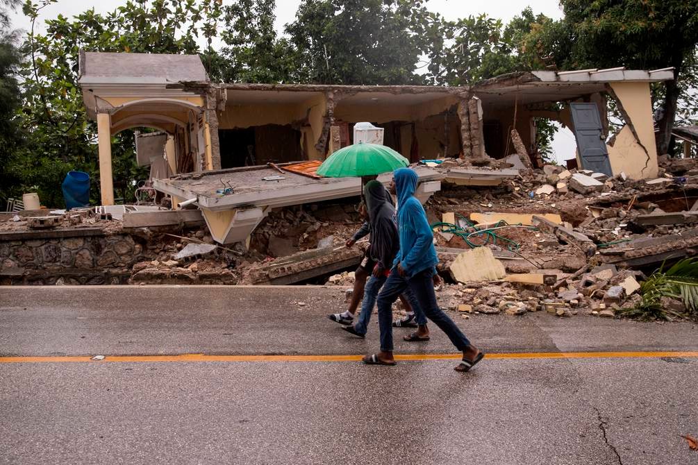 Lluvias intensas caen en la zona más afectada por terremoto en Haití