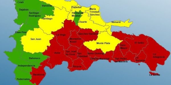 COE eleva a 14 las provincias en alerta roja  coloca el resto del país bajo alerta