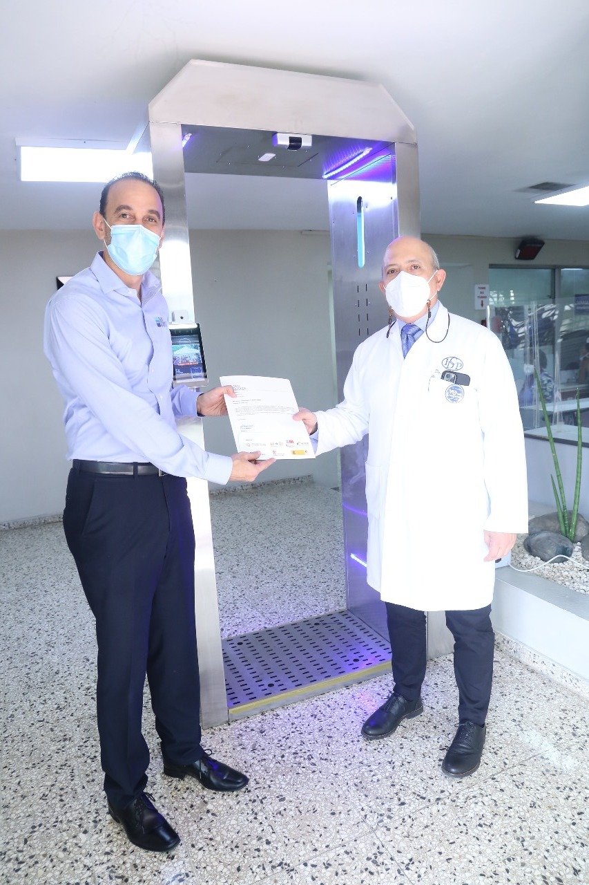 Instituto Dermatólogico coloca dos arcos de desinfección para reforzar las medidas de prevención por  Covid-19