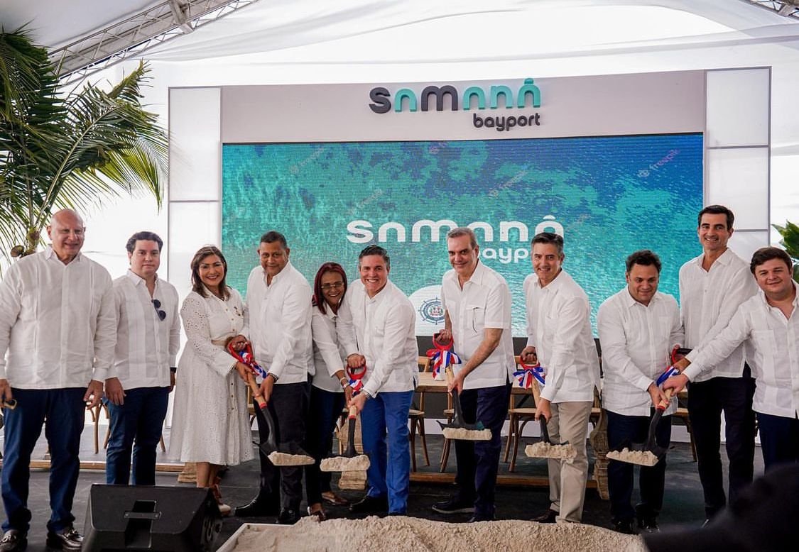 Abinader da primer palazo construcción terminal de cruceros en Samaná, con inversión superior a US$ 22 millones