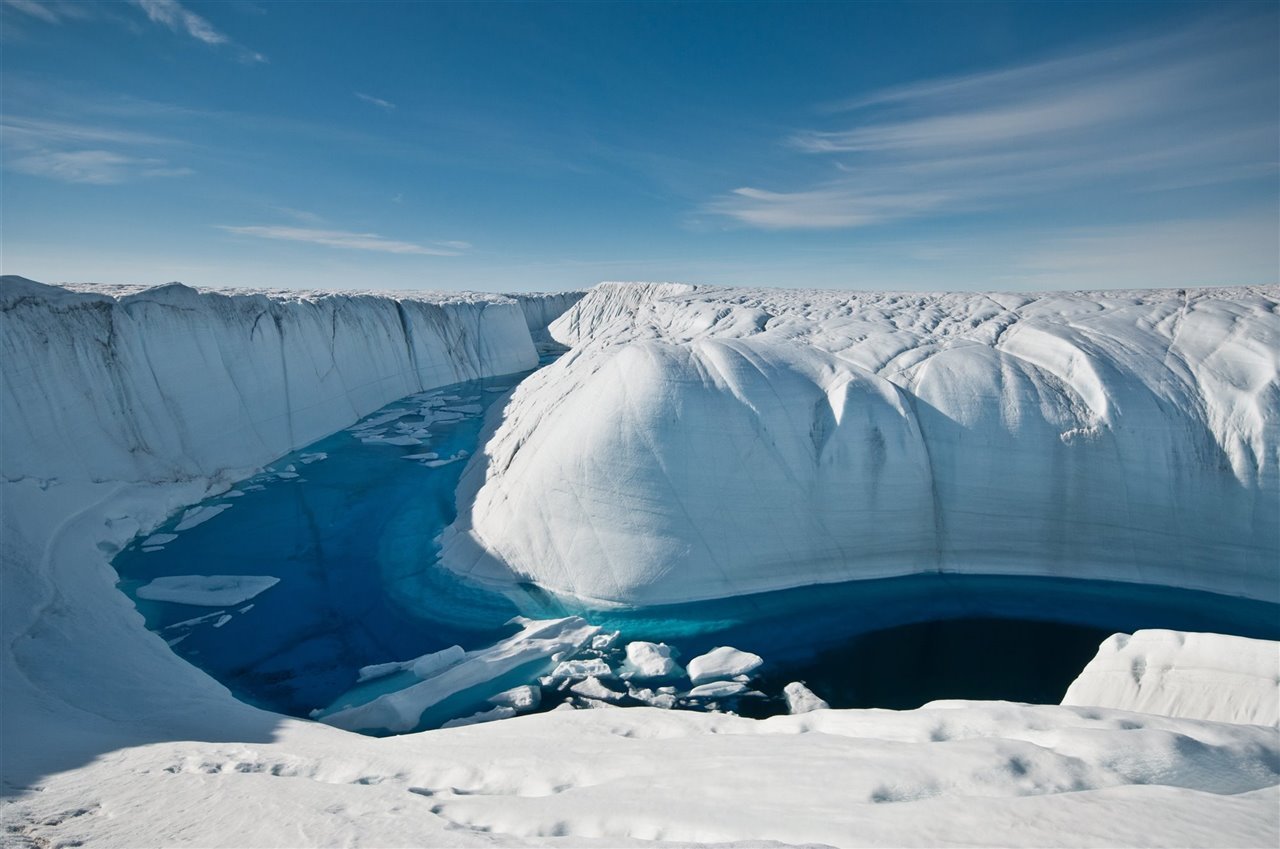 Hielo de Groenlandia alcanza la temperatura más cálida en mil años