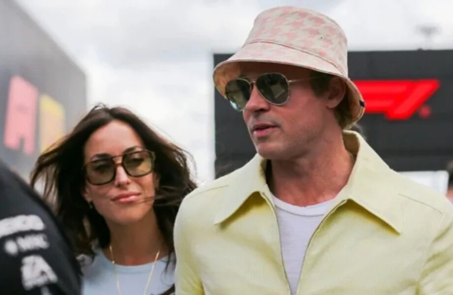 Brad Pitt se deja ver muy cariñoso con su novia en la Fórmula 1