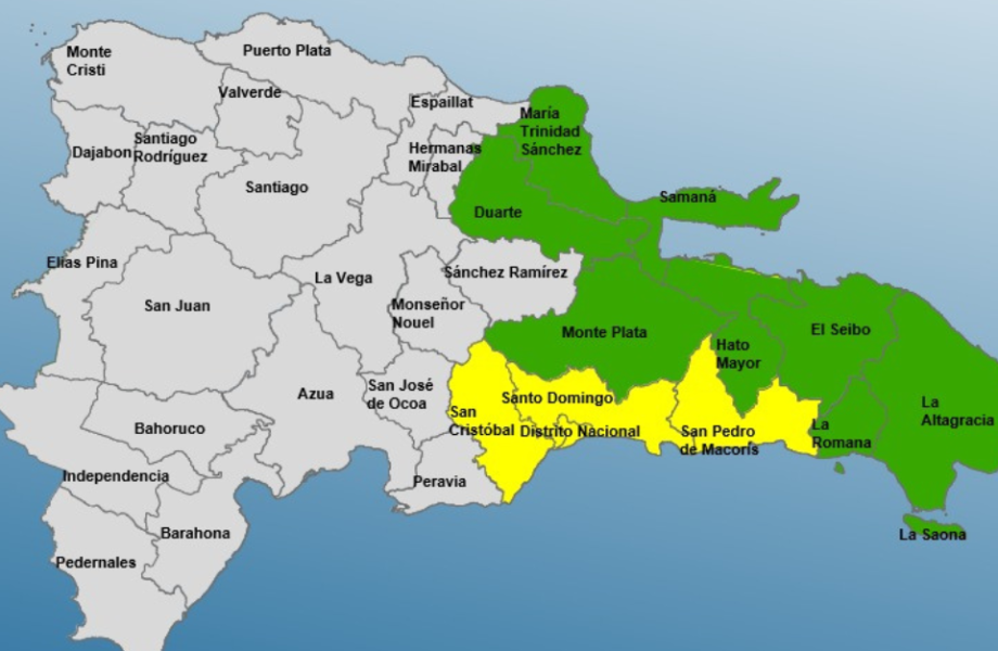 COE amplía niveles de alerta en 12 provincias por vaguada