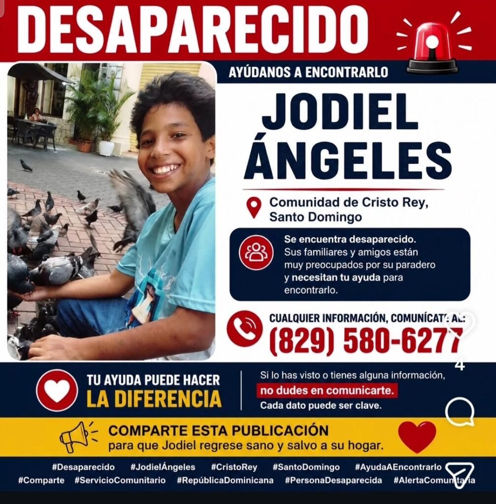 Familiares buscan a Jodiel Ángeles, adolescente desaparecido en Cristo Rey - Noticias de hoy en República Dominicana | De Último Minuto