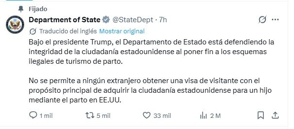 Estados Unidos intensifica acciones contra el turismo de parto y revoca visas a extranjeros - Noticias de hoy en República Dominicana | De Último Minuto