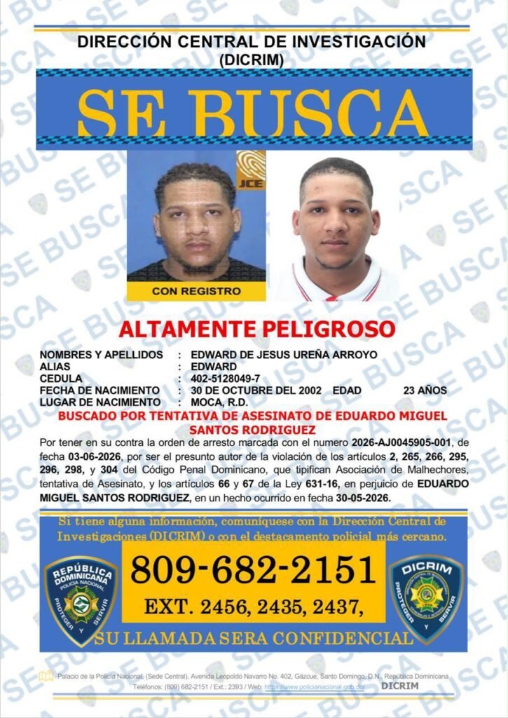 Policía activa cacería contra cinco prófugos acusados de tentativa de homicidio en Santiago | 5 | Policía activa cacería contra cinco prófugos acusados de tentativa de homicidio en Santiago - Noticias de hoy en República Dominicana | De Último Minuto
