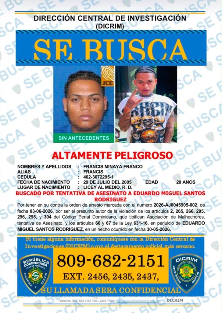 Policía activa cacería contra cinco prófugos acusados de tentativa de homicidio en Santiago | 2 | Policía activa cacería contra cinco prófugos acusados de tentativa de homicidio en Santiago - Noticias de hoy en República Dominicana | De Último Minuto