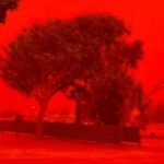 Cielo rojo en Australia