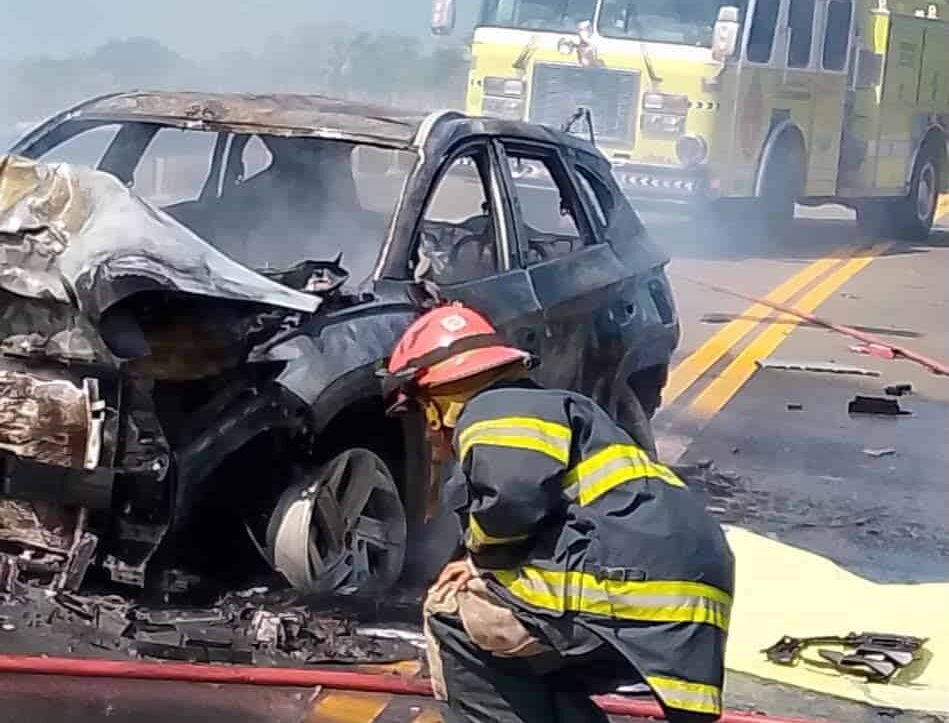 Accidente de tránsito en circunvalación de Baní